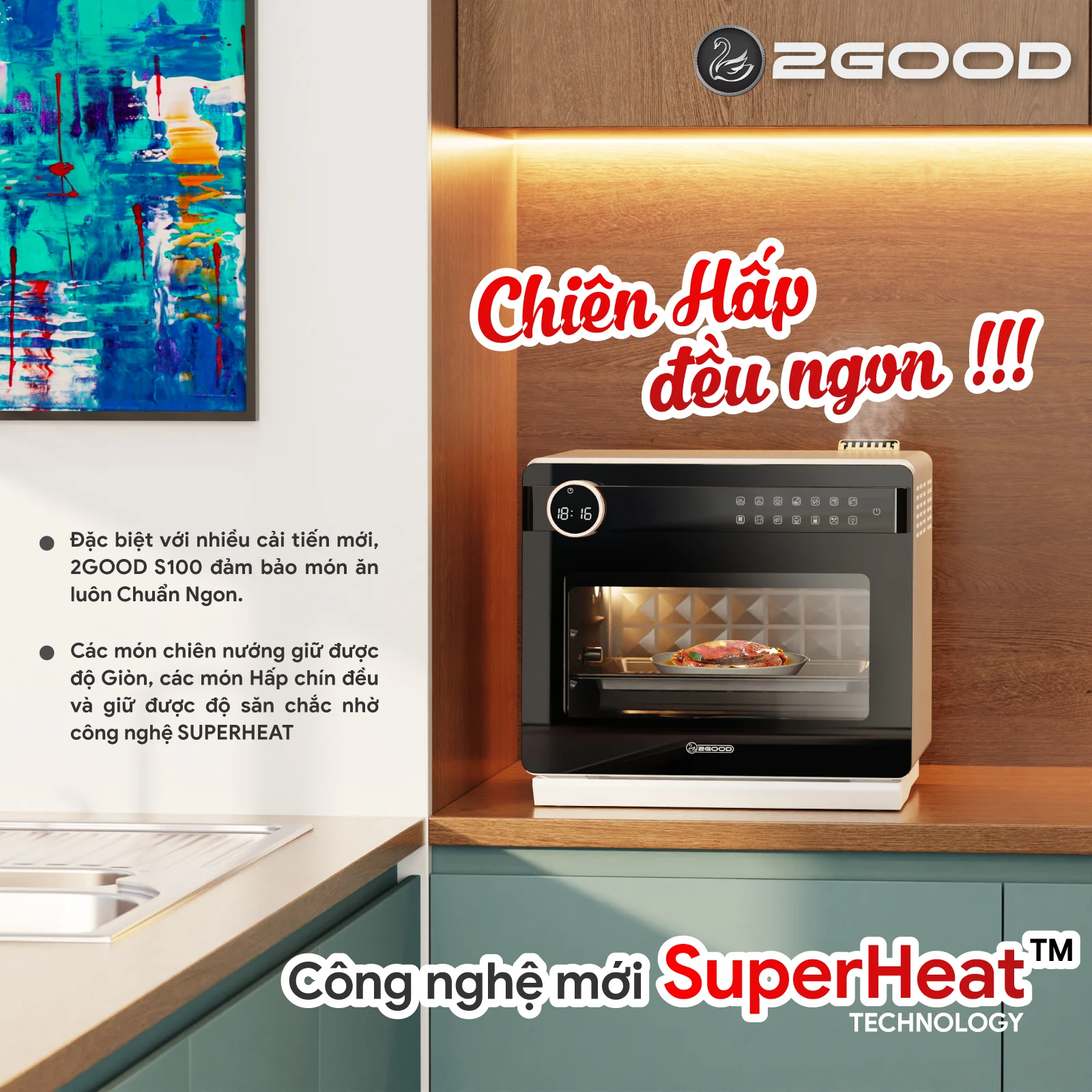Nồi Chiên Không Dầu Hơi Nước 20 Lít&nbsp;